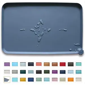 Waterproof Pet Feeding Mats with High Lips - Multiple Size and Colors for Dogs, Cats & Others-G
