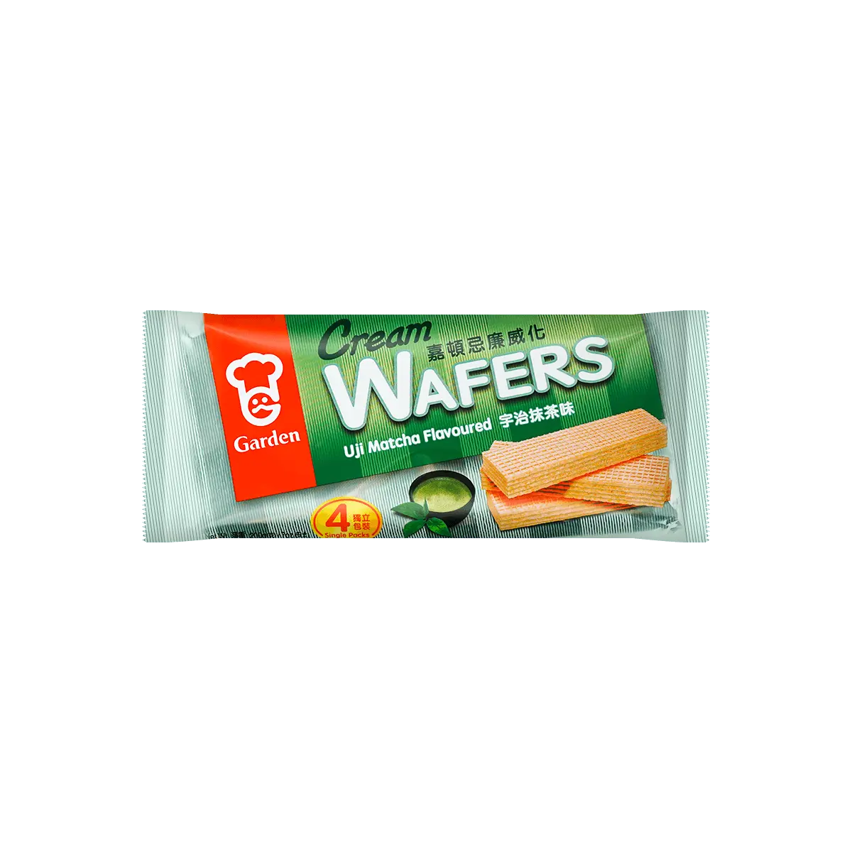 GARDEN Uji Matcha Wafer Rolls 200g - Authentic Japanese Green Tea Flavor Crispy Snack