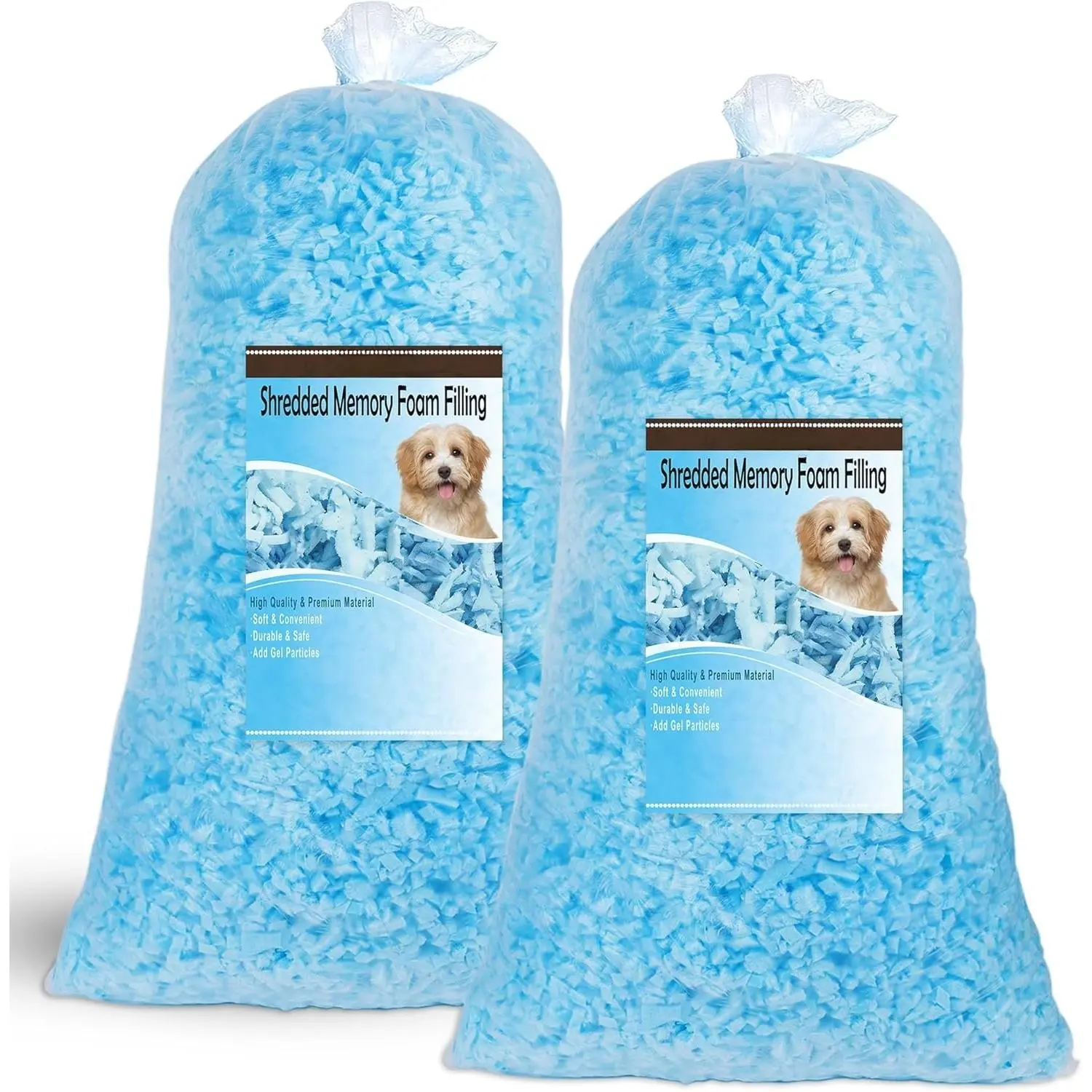 10lbs Shredded Memory  Filling for Bean Bag Filler, Soft and Convenient Pillow Stuffing  for Couch Cushion  Bed Chair Arts Crafts, Added Gel Particles