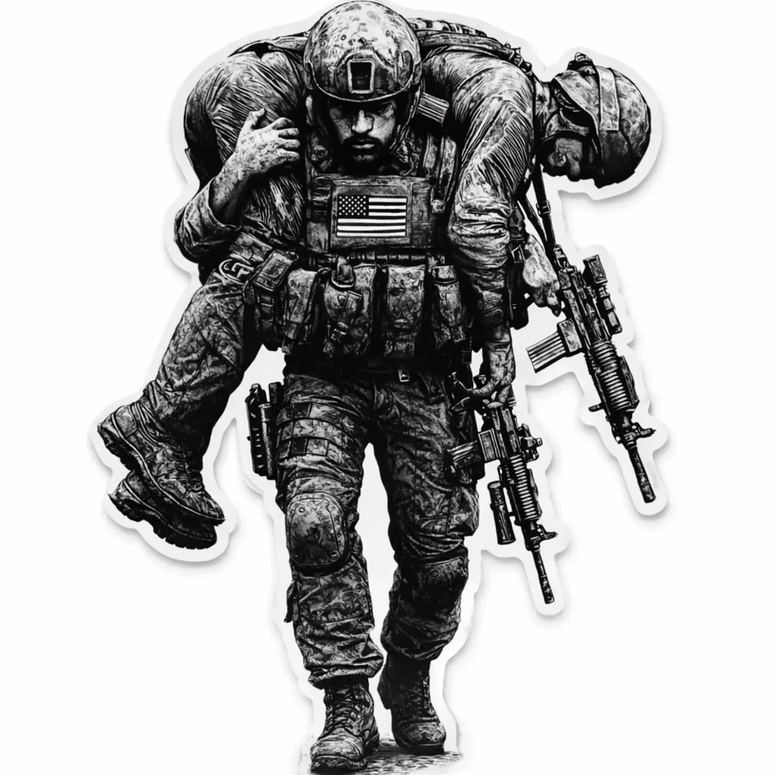 Soldier Sticker Tactical Veteran Army Hero Decal Navy Special Ops Ranger