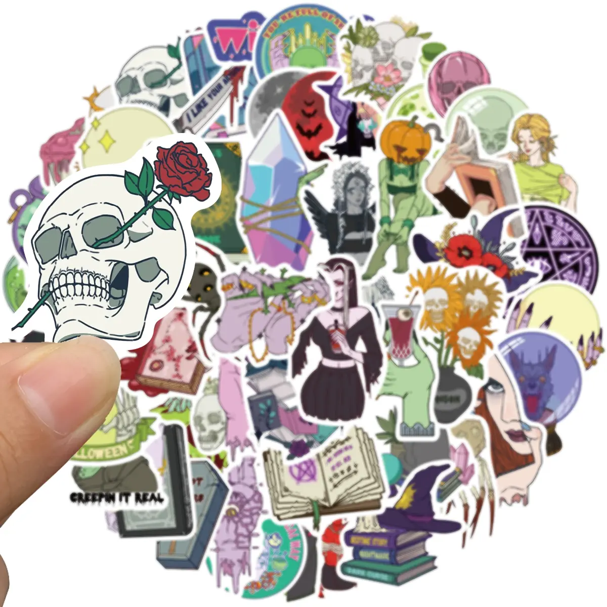 50 PCS Witchy Stickers,Witch Aesthetic Stickers,Decorative Stickers,Graphic Decal,Potion Bottle,Apothecary,Magic Stickers for Water Bottle,Laptop,Scrapbooking - Perfect Gifts for Girls,Kids,Teens