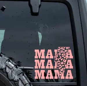 Mama Decal, Leopard Lightning Bolt, Mom Decal, Mama Sticker, Leopard Mama Decal, Car Decal, Cup Decal, Vinyl Decal, Vinyl Sticker