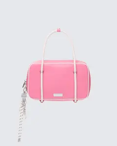 Tasmin Pink Multi Charm Bowler Bag