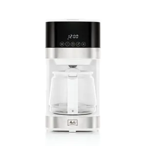 Melitta® Aroma Tocco™ 10-Cup Compact White Coffee Maker w/ Glass Carafe | Touch Control | White (MCM009PULWH0)