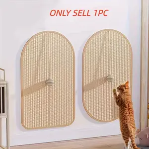 Durable Sisal Cat Scratching Pad, Sofa-Safe Scratch Board with Playful Toy, Perfect Cat Mat for Interactive Fun