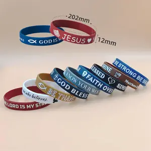 2025 Christian Bible Verses 20 Pieces Silicone Wristbands - Popular Bible Verses Faith Rubber Bracelets - Religious Jewelry Gifts for Men & Women