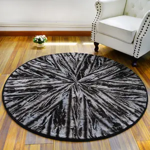 Faux Fur Round Rug 4.6ft/6FTRound and Rectangle Rugs for Bedroom Decor Fluffy Area Rugs for Living Room, Washable Rug Decor