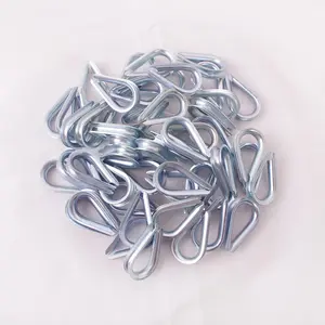 Wire Rope Thimble, for Wire Rope Dia. 1/4 in, Carbon Steel,(1/4" 50PCS)