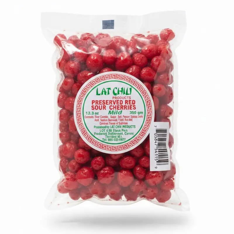 Lat Chiu Preserved Red Sour Cherries Mild – 350g (12.3 oz)
