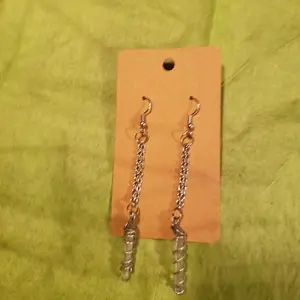 wire wrapped crystal earings