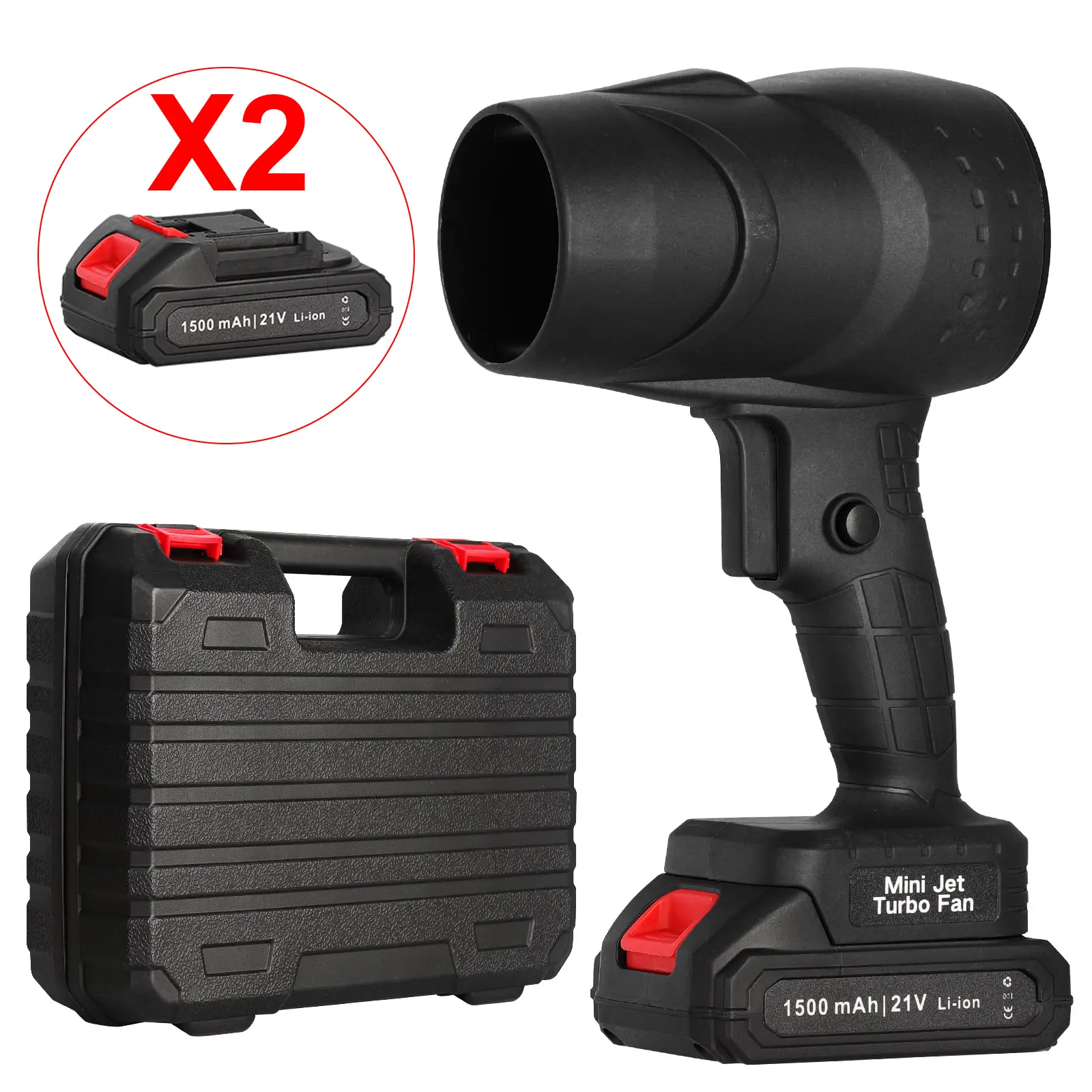 JOYYE Turbo Jet Blower, Cordless Leaf Blower Power Turbo Fan, Portable Dust Air Blower, Handheld Car Dust Cleaning Drying, Outdoors, Snow Removal