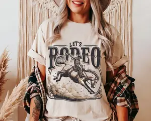 Let's Rodeo Shirt, Western Graphic Tee, Cowgirl Shirt, Wild West T-Shirt, Western Shirt, Country Shirt, Cowgirl Aesthetic, Gift for Cowgirl
