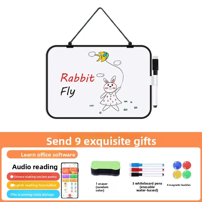 Black-framed whiteboard [wall-mounted]