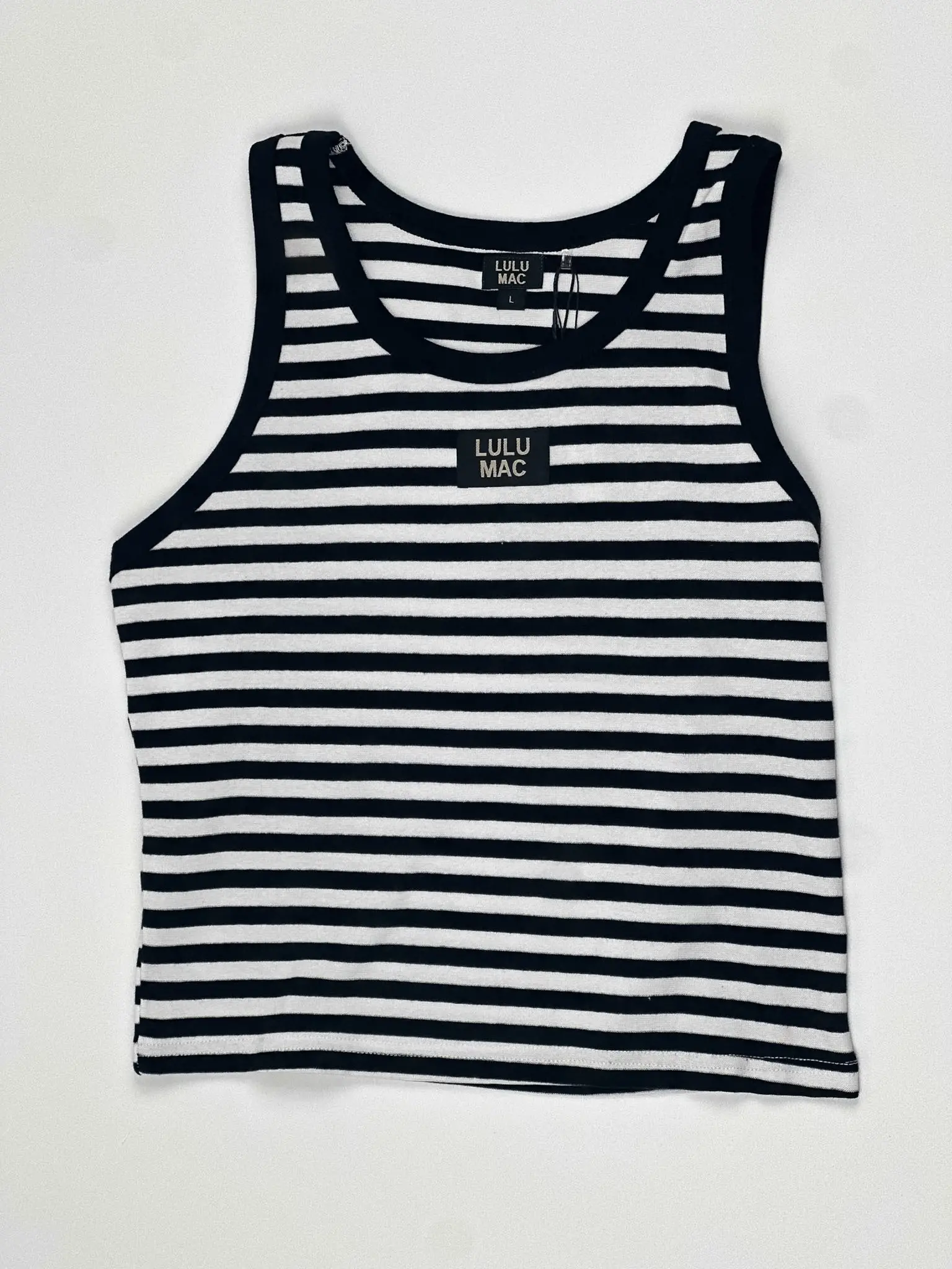 Every Day Striped Logo Tank Top