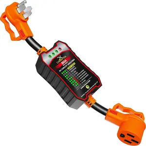 RV Surge Protector 50 Amp - RV Circuit Analyzer with Integrated Surge Protection -  50 Amp Surge  Defender with Grip Handles