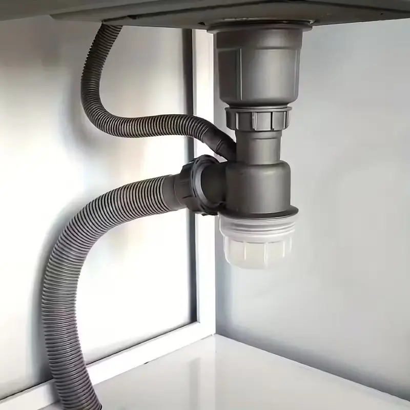 Detachable Transparent Residue Leak Cup, Sus304 & Sus201 Stainless Steel, Overflow Pipe, 110mm Diameter, Universal Kitchen Sink Drainage System, Installation