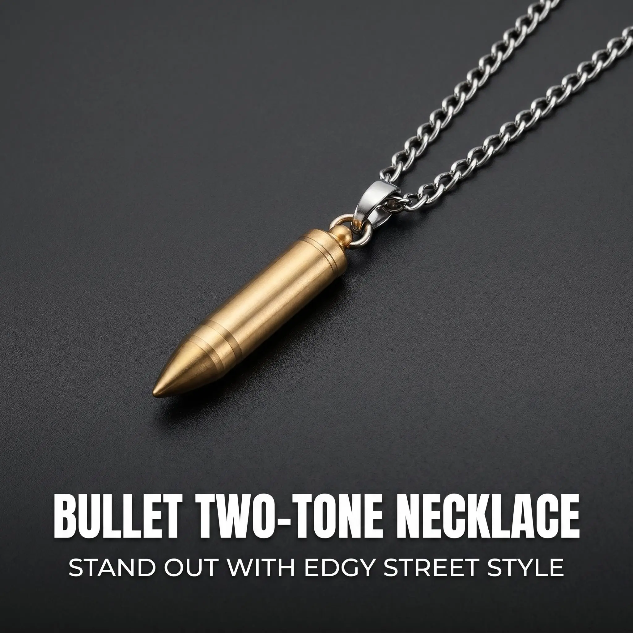 Vintage Metal Pendant Necklace for Men Women, Tactical Style Stainless Steel Chain Jewelry, Trendy Minimalist Statement Accessory 2026, Hypoallergenic Durable Daily Wear Layered Necklace, Perfect Gift for Boyfriend Girlfriend Teens