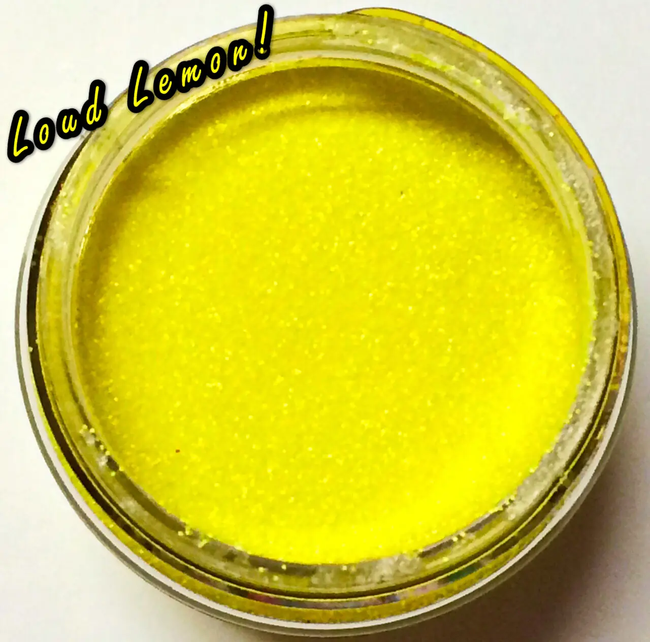 UV Reactive Body Glitter (Loud Lemon Yellow), High-Quality Mica Blend Powder for Body Art, Glitter Nails, 0.008in Flake, Wet Dry Cream, UV Glowing Under Blacklight, 10g Jar, Pigment Powder Nail Art Glitters