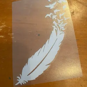 birds flying out of feather animal home decor car truck laptop vinyl decal sticker 5"