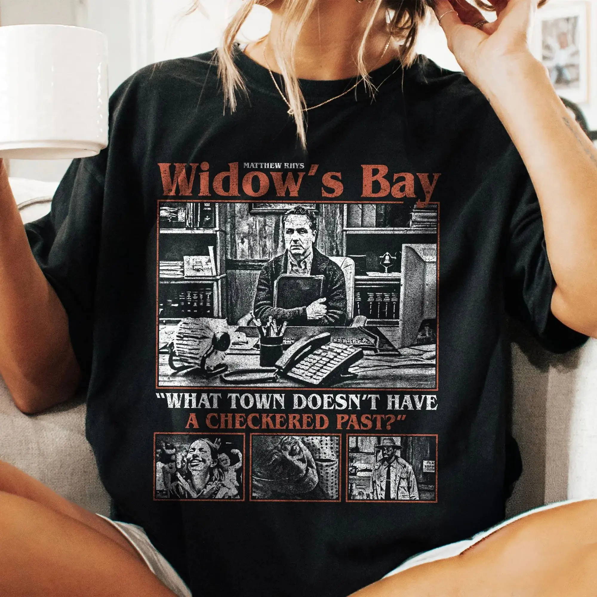 Widow's Bay Vintage Horror Movie 2026 Comfort Colors Shirt for fans seeking relaxed pastel aesthetic with soft cotton fabric and original vintage surface wash comfortable enough for casual everyday looks