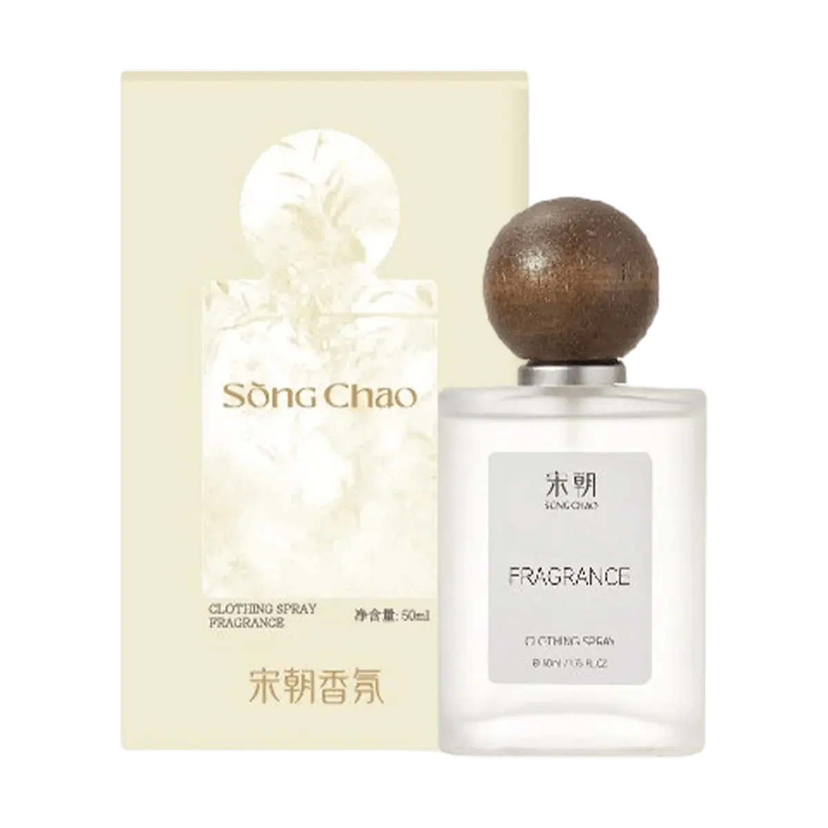 SONG CHAO Fabric Refresher Spray - Floral Scent, Odor Eliminator, Deodorizer, Long-Lasting Fragrance, Mite & Bacteria Inhibitor, 50ml