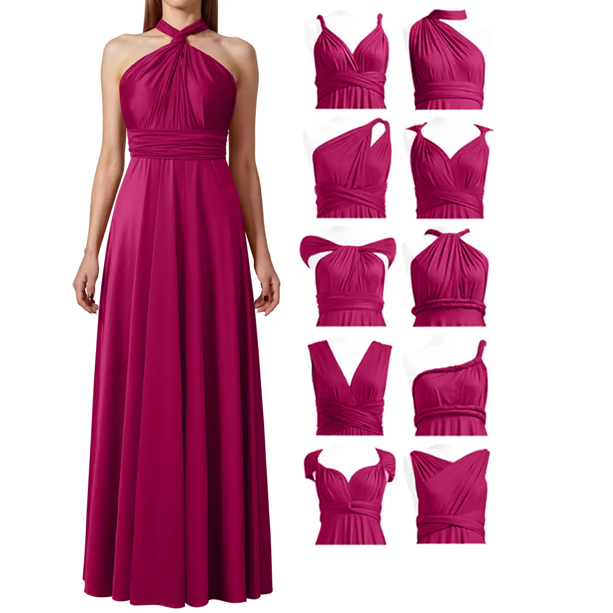 OYS Women's Sleeveless Adjustable Style Wedding Bridesmaid Formal Long Evening Dress OYS Women's Sleeveless Adjustable Style Wedding Bridesmaid Formal Long Evening Dress
