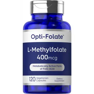 Carlyle L Methylfolate 400mcg | 120 Capsules | Vegetarian | Non-GMO, Gluten Free | Optimized and Activated Methyl Folate | by Opti-Folate