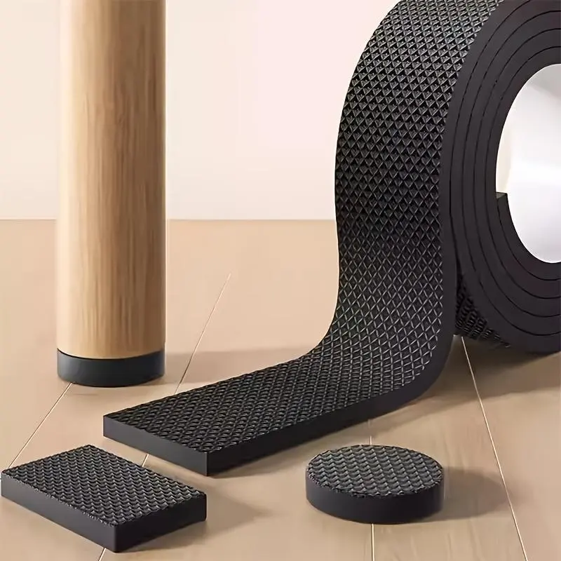 1 black mute wear-resistant anti-slip table leg and chair foot protector pad, thick anti-noise wear-resistant mute pad, suitable for dining tables, chairs and other general purpose