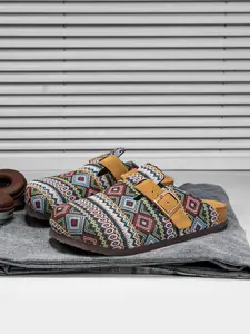 Unisex Birk Sandals Open-Toe Mules, High-Quality Totem Boho Weave Design, Women's Casual Sports Shoes, Comfortable Daily Walking Shoes