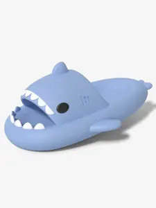 Shark Slides For Women And Men Novelty Soft Slippers Open Toe Shark Sandals Cushioned Cloud Pillow Slides Beach Pool Shower Cruise Slippers With Comfy Cushioned Thick Sole