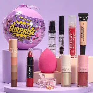 11-piece all-in-one makeup set for lazy users. Complete base, eye and lip makeup. Easy for beginners. Great for daily use, travel and gifting