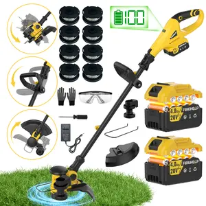 12-inch Cordless Lawn Mower, 20000 RPM Brushless Motor, 3-in-1 Cordless Weed Trimmer With Automatic Line Feed Function.Black Mower Set Is Available.This Lightweight Electric Weed Trimmer And Edger Is Perfect For Lawns, Gardens And Yards.Perfect Gift.