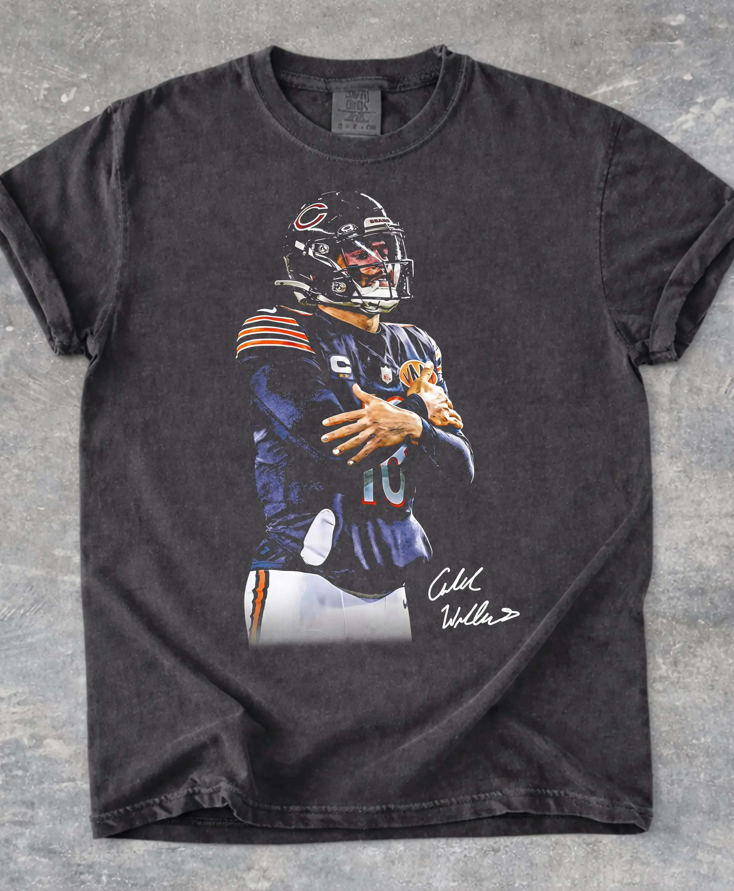 Caleb Williams & Cold Tee Graphic TShirt, Vintage Chicago Football Shirt, Celebs Tee, Merch For Fans