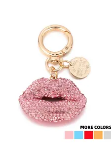 Mother's Day Sexy Lip Design Handmade Rhinestone Pendant, Minimalist Style, Perfect for Women and Kids, Ideal Gift for All Seasons, Rhinestone Charms