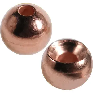 Round Ball Fly Tying Beads Fly Tying Materials 100 Count (Copper,3.3mm(1/8"))