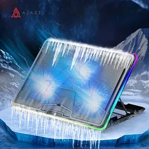 AJAZZ ANC160 Laptop Cooling Pad for 14-Inch And 15.6-Inch Laptops with Hydraulic Silent Lift Aluminum Base