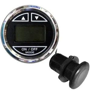 Faria Beede Instruments  2 in. Stainless Steel Bezel Depth Sounder with Thru-Hull Transducer, Chesapeake Black
