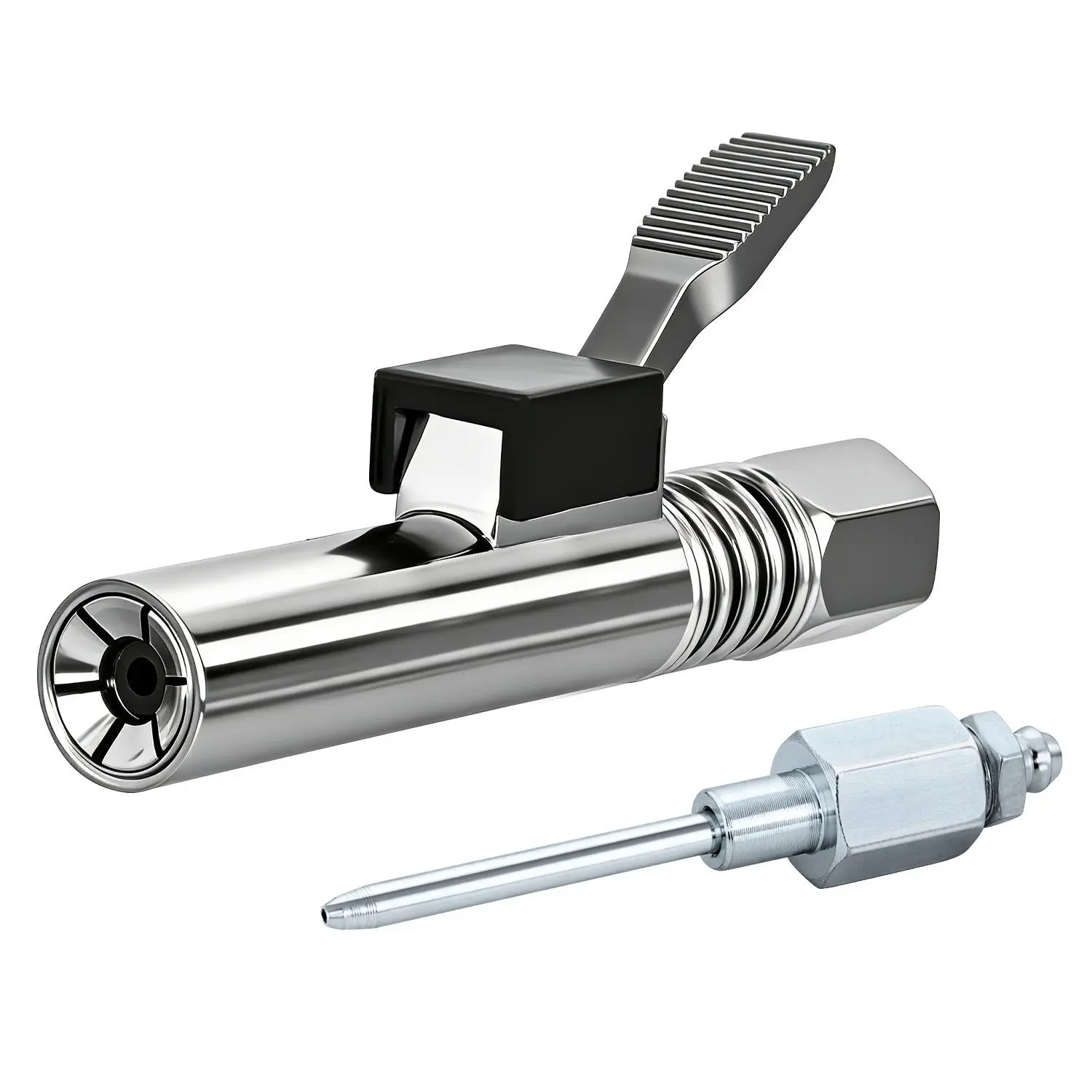 GOOACC Grease Gun Needle Tip & Grease Gun Coupler Set 12000PSI Narrow Needle Dispenser Quick Locking Grease Gun Tips Compatible with Pistol Grip Pneumatic Electric Grease Guns Fitting 1/8" NPT Thread
