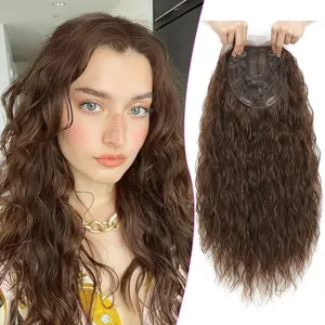 Paneway Curly Hair Topper 20inch Natural Curly Hair Toppers For Women With Thinning Hair Lightweight & Breathable Wiglets For Thinning Hair Full Coverage Hair Topper Perfect For Daily Use, Styling, Cosplay