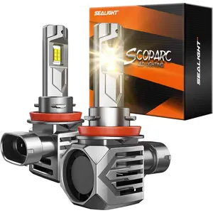2009 Porsche 911 H11/H8/H9/H16 130W 4500K Warm White IP68 LED Headlight Bulbs 2PCS SEALIGHT S7S
