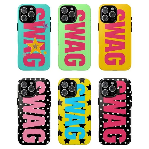 SWAG Combo Durable Protection Smartphone Case & Handheld Accessories for iPhone 11-17 Pro Max/Plus, Samsung Galaxy S23-25 Cellphone Devices