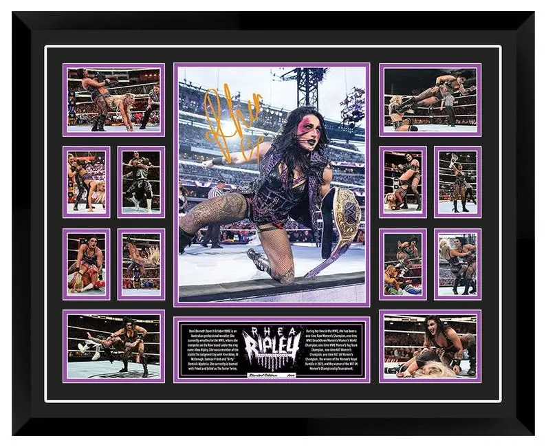 Rhea Ripley WWE signed Poster Print Paper Unframe Memorabilia