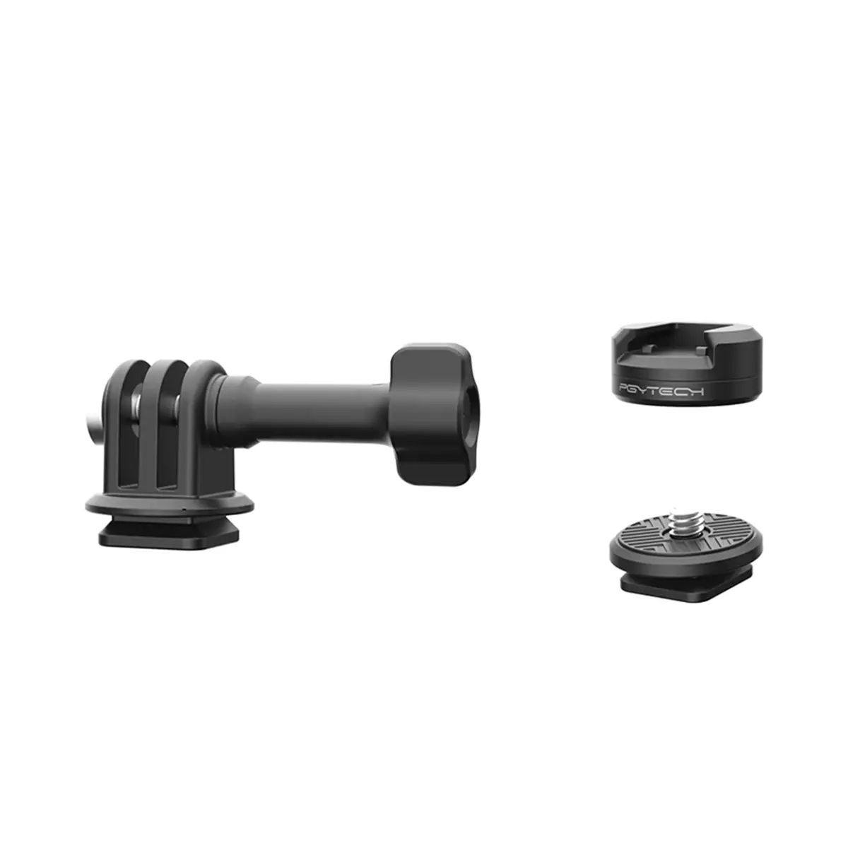 PGYTECH CapLock Quick Release Mount Set - Caplock Set with Dual-Lock, Universal 1/4" Thread, Compact, Compatible with Action Cameras and Other Devices
