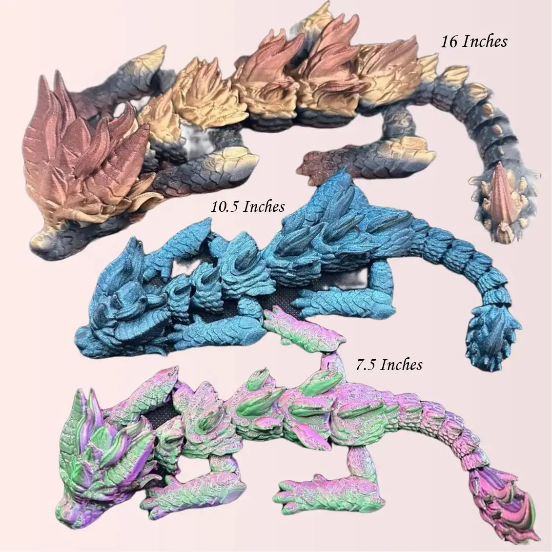 Baby Dragon- (Articulated) Sculpture-Decor Gift Magical-Room-Ornaments Decoration print figurine Large 3D
