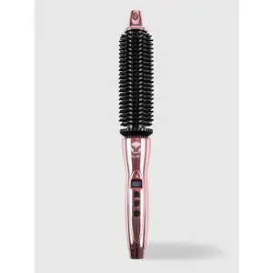 Perfecter Pro Heated Round Brush 1" - Curling Iron Alternative for Damage-Free Hair Styling - Curl, Smooth & Lift with Less Frizz & More Shine