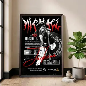 [SALE UP TO 45%] Michael Jackson Poster, King of Pop Wall Art, Retro Music Print, Vintage Streetwear Poster, Grunge Aesthetic Room Decor, Pop Culture Gift