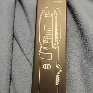 A light saber-shaped butane gas lighter, camping barbecue welding supplies, red flame (excluding butane gas) fire pit Kitchen Utensils Lightweight Powerful  Light Saber Wind Turbine Lighter outdoor windproof rechargeable butane lighter Decor Ornaments