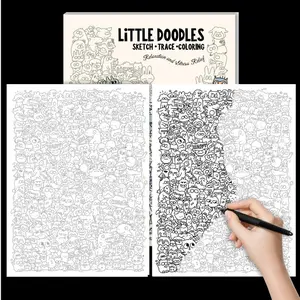 Three-In-One Sketchbook, Drawing & Coloring Pad, A4 Dotted Notebook, Stress Relief & Boredom Buster, Ideal for Art Lovers