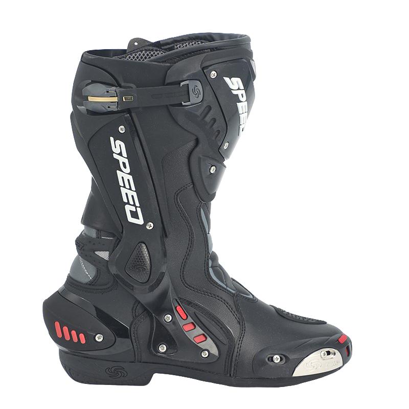 Professional motorcycle riding boots for both men and women, suitable for all seasons, non-slip and wear-resistant, high-top protective motorbike shoes, comfortable and breathable, ideal for long-distance riding gear