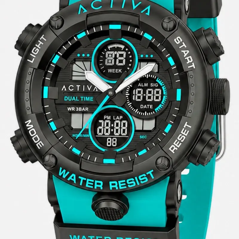 Activa X Invicta Digital Men's Watch - 52mm, 3 Colors - Teal and Blue,  Black   &  Orange  #61#60#